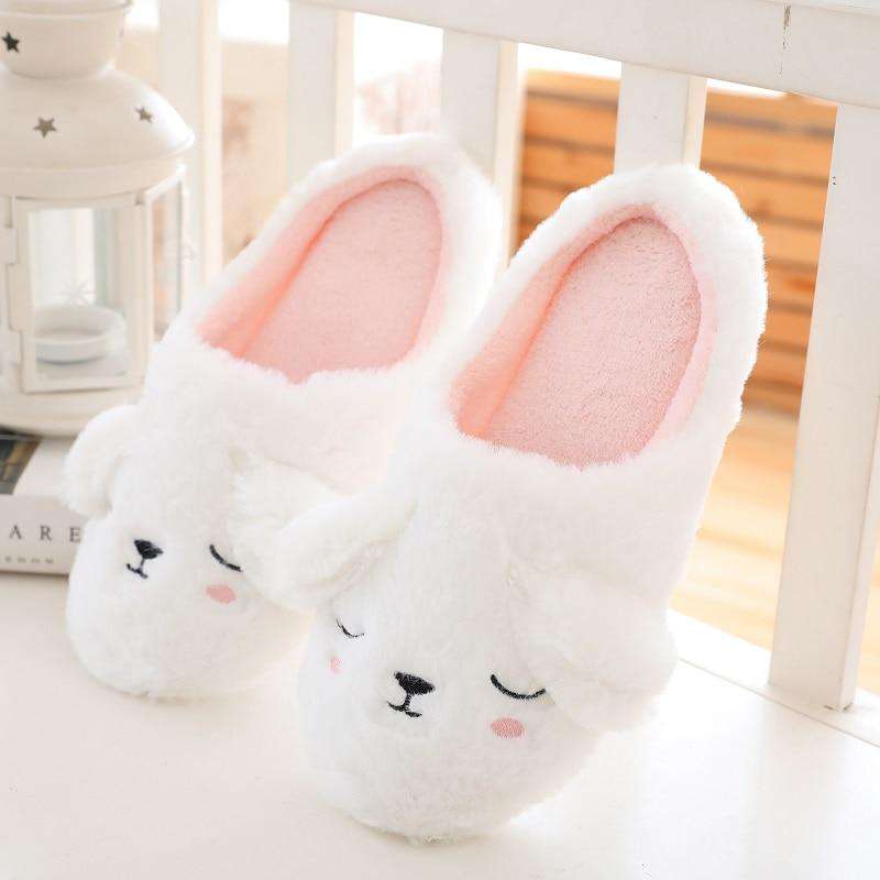 Chaussons Lapin Femme Blanc 🐰