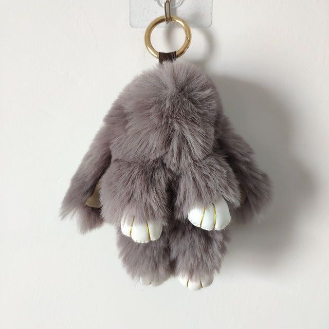 Porte-clef Lapin Peluche - Noir