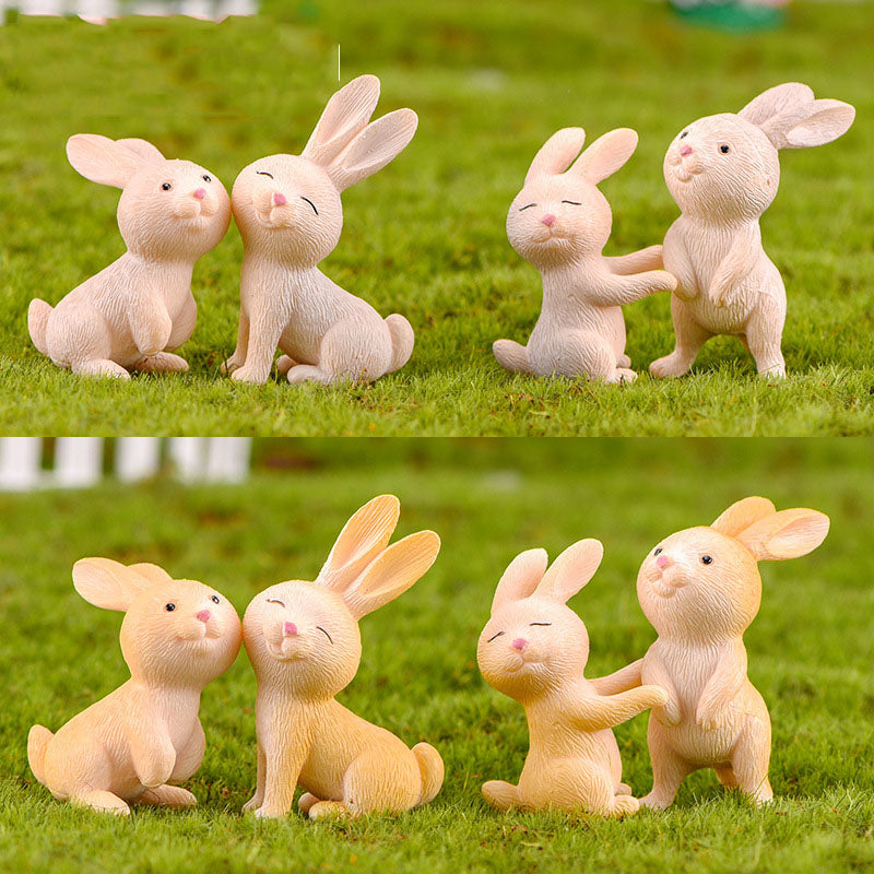 8pcs Tenue Mini Figurine De Lapin En Résine Mini Lapin - Temu Canada