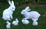 Statue Lapin Famille