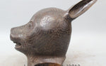 Sculpture Tête de Lapin Bronze