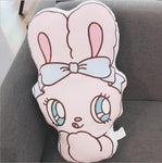 Coussin Tête de Lapin Habillé