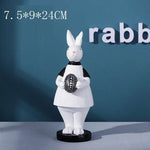 statue lapin paques maman