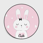 tapis lapin rond cute