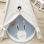 tapis rond lapin enfant