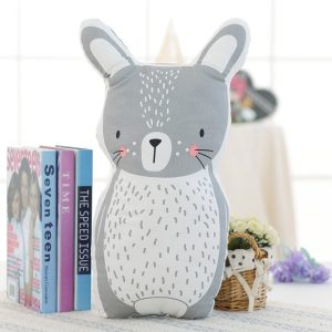 Coussin Lapin Gris