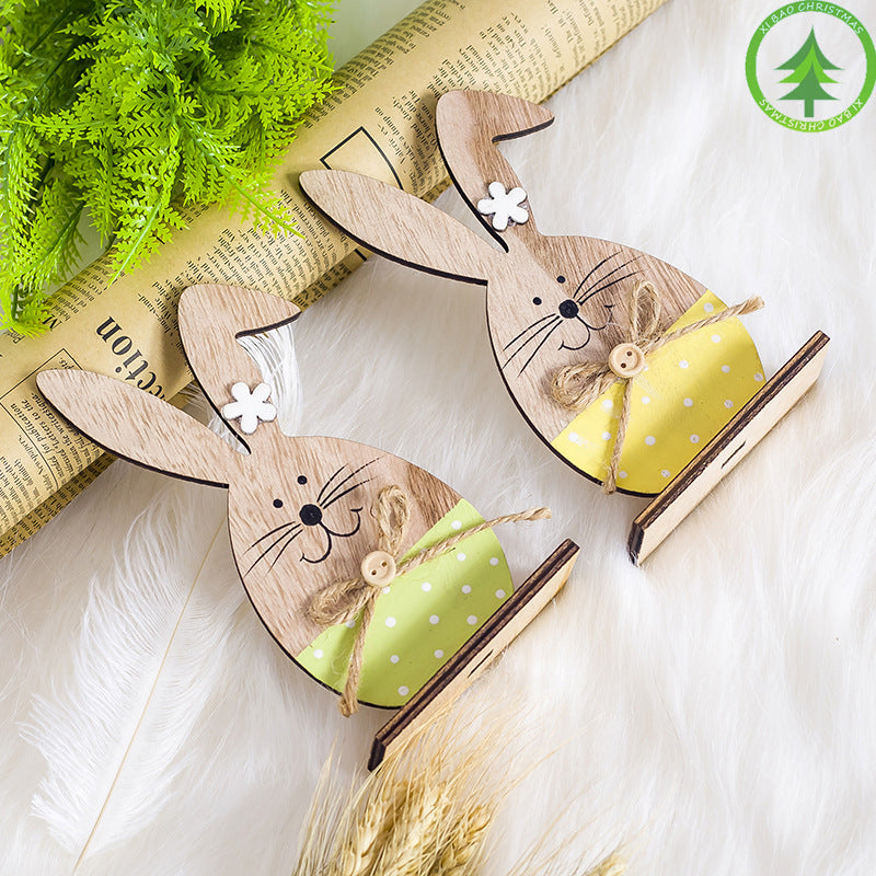 Décoration en Bois Figurine Lapin – Image 2