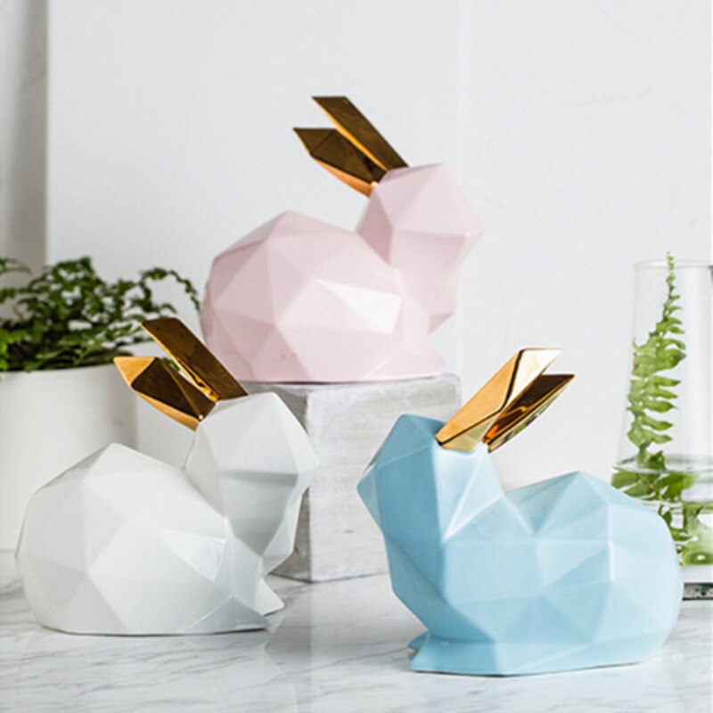 Figurine Lapin Géométrique – Image 2