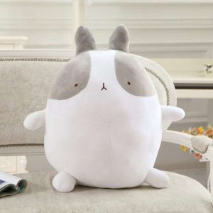grosse peluche lapin blanc