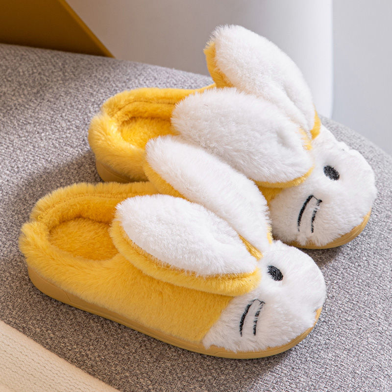 Chaussons Enfant En Peluche Lapin - Pantoufles Antidérapantes Hiver Pour Fille Et Garçon - Maison Et Extérieur