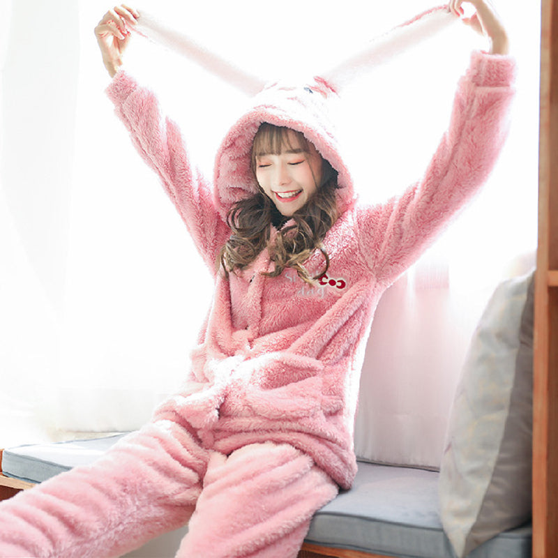 Pyjama Combinaison Lapin Rose – Image 2