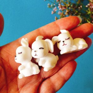 Résine Figurine Lapin Blanc