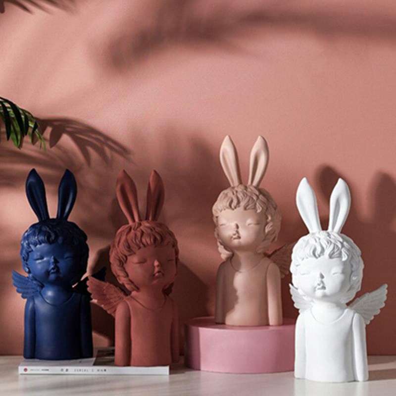Sculpture Ange Lapin – Image 2
