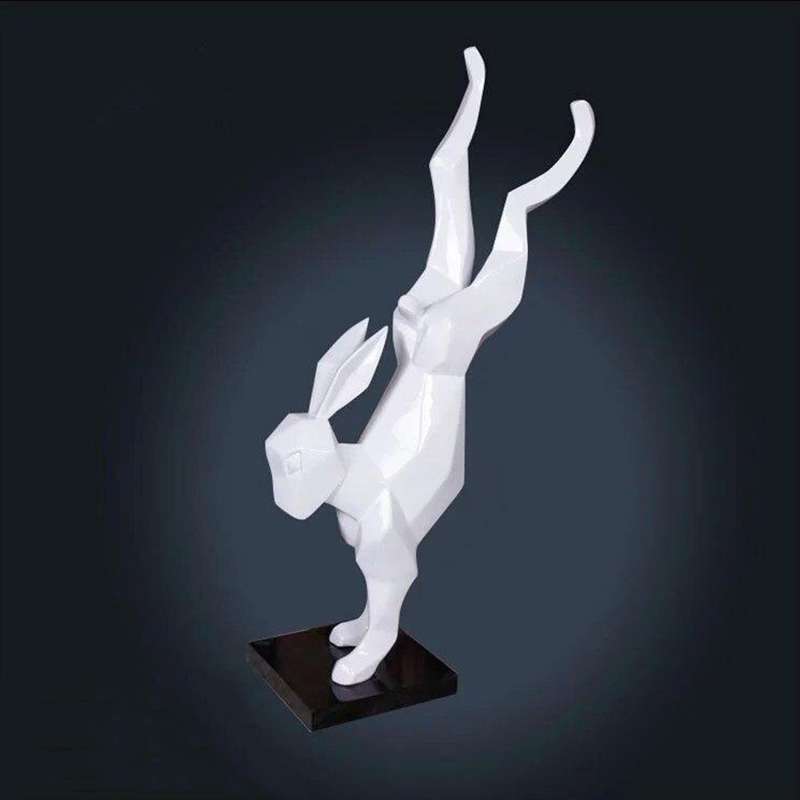 Sculpture Blanche Origami Lapin