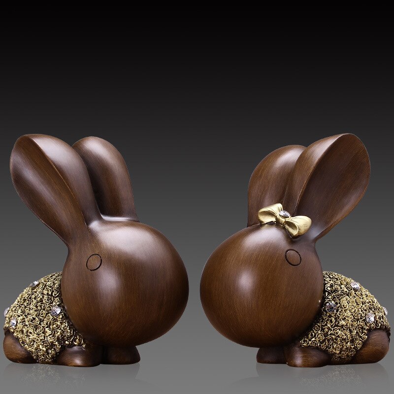 Sculpture Lapin Couple – Image 2