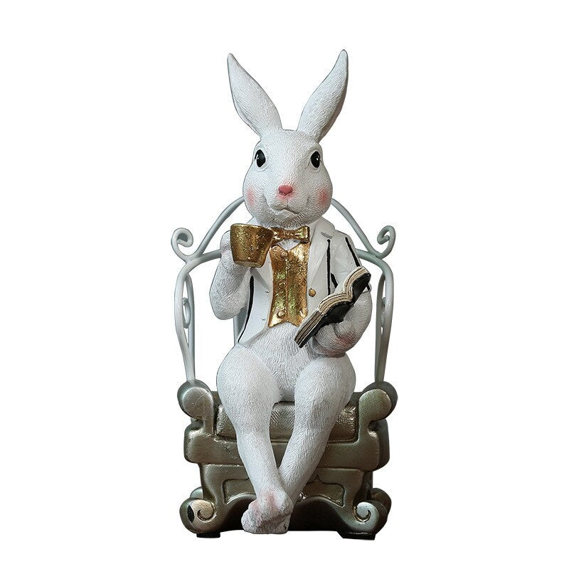 Statue Lapin Assis – Image 2