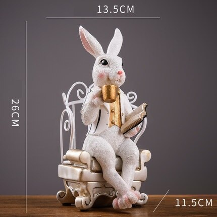 Statue Lapin Assis