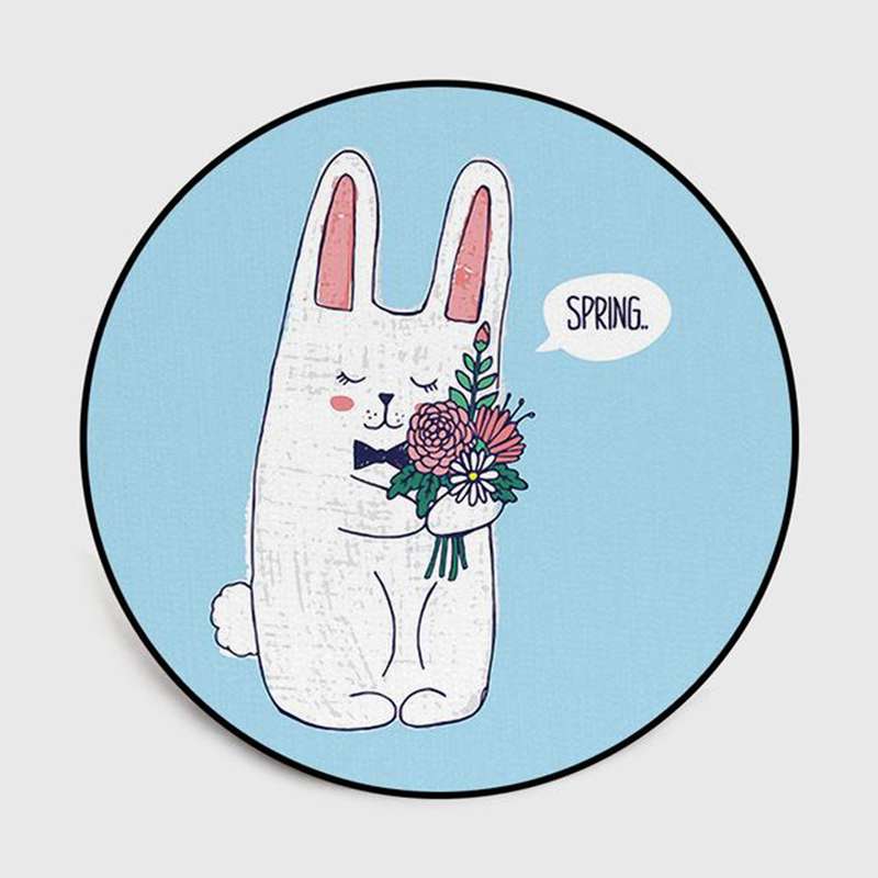 tapis lapin rond spring