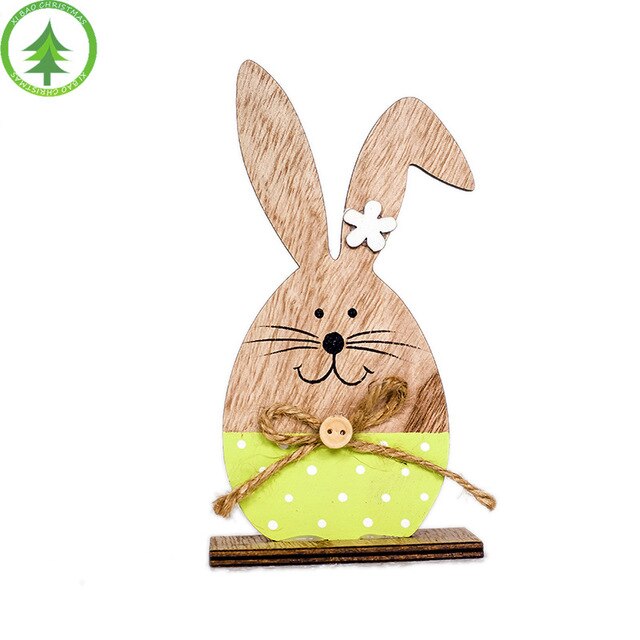 Décoration en Bois Figurine Lapin – Image 3