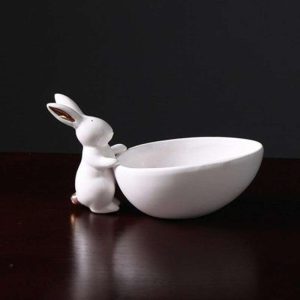 sculpture lapin decorative statique