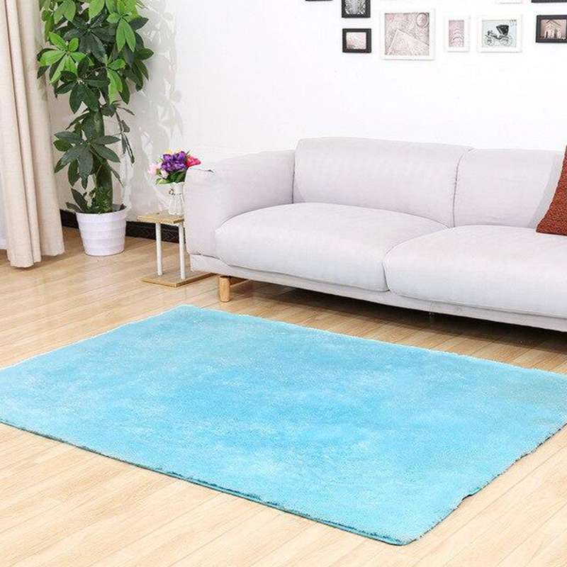 tapis imitation peau de lapin noir