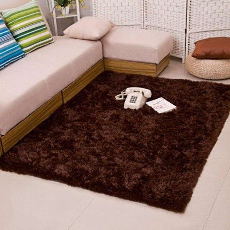 tapis imitation peau de lapin khaki