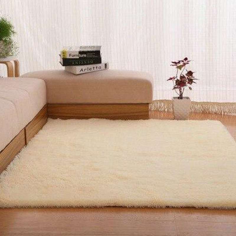 tapis imitation peau de lapin vert